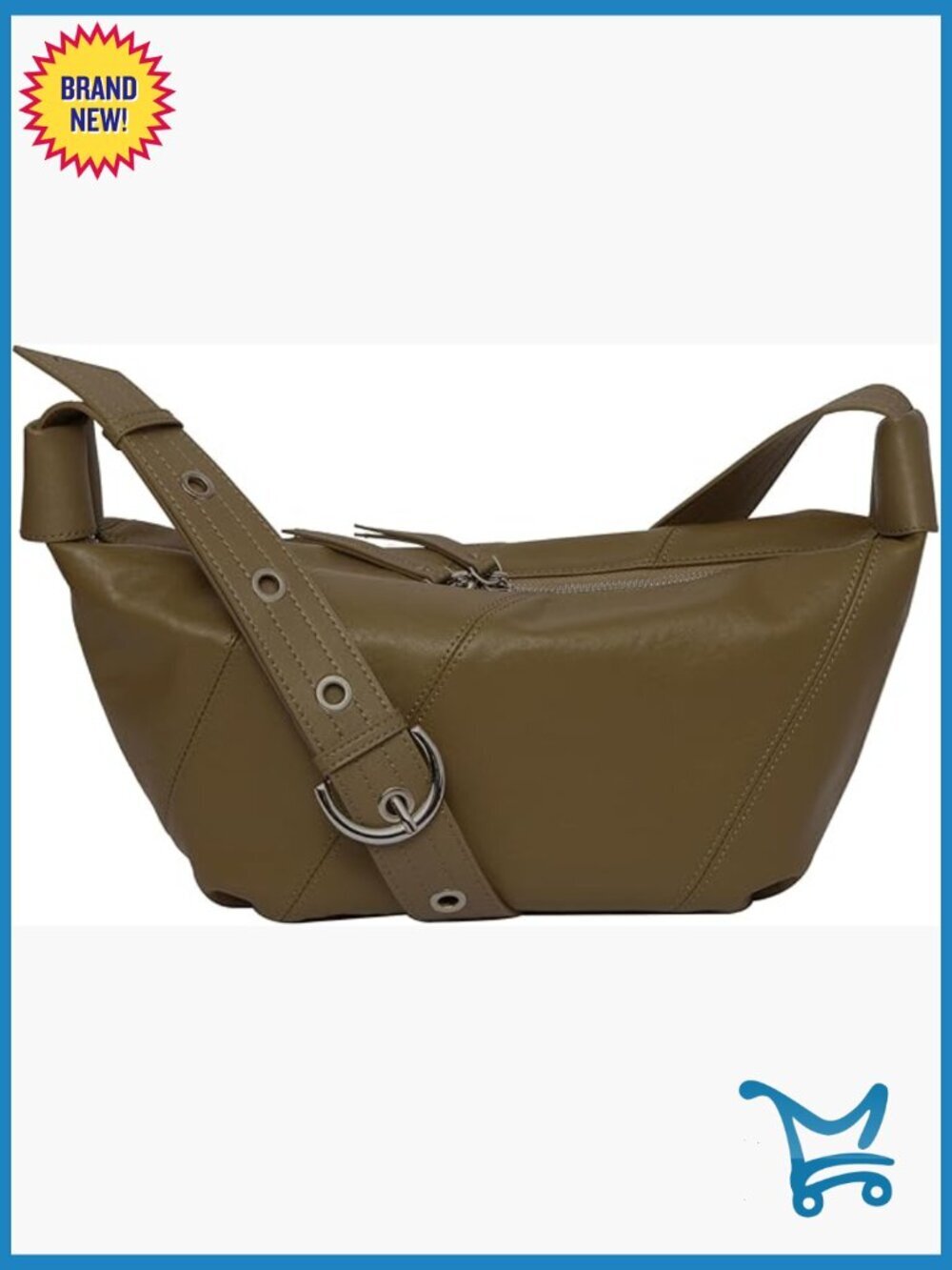 Genuine Leather Hobo Bag, Adjustable Crossbody Shoulder Purse, Lightweight